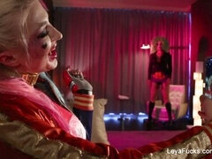 Light-haired, costume play, strap on dildo