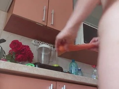Hairy Brunette MILF Fucks Carrot in Pussy - Big Tits & Big Ass Amateur Wife