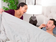 Sweetheart brunette Alexis Tae feels a large dick in her shaved pussy