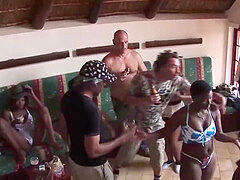 Africano, Amatoriale, Di colore, Facciale, Gruppo, Festa, Realtà, Magra