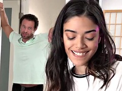 Hot college student fucks her stepdad