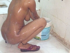 Indian Desi Bhabhi Bathroom Wash Body Hindi Audio