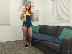 Amateur, Gode, Lunettes, Poilue, Hd, Culottes ou slips, Rousse roux, Solo