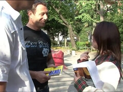 Two Lucky Tourists Hump Nasty Asian Babe