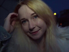 POV outdoor sex with Sweetie Plum and facial