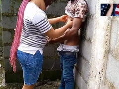 Anál, Veľké péro, Čierne, Blondína, Kuřba, Dospelé, Vonku, Natvrdo