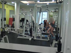 Teen fucking a stranger at the gym in front of her bf for money