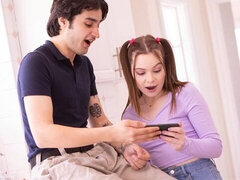 18 años, Culo grande, Verga grande, Mamada, Estilo perrito, Tetas naturales, Adolescente, Tetas