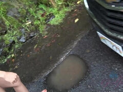 Strand, Grote kont, Bruinharig, Vingeren, Flashing, Mager, Tieten likken, Vibrator