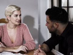 Grote kont, Grote lul, Grote mammen, Blond, Pijpbeurt, Kort haar, Mager, Tiener