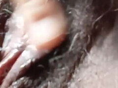 Frau, Behaart, Masturbation, Muschi