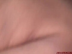 Anal, Noire, Sucer une bite, Brunette brune, Tir de sperme, En levrette, Faciale, Monstre