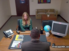 Blondin, Avsugning, Snopp, Sätta munkavle på, Hd, Milf, Kontor, Spionera