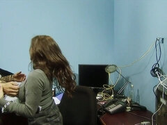 Store pupper, Brunette, Sperm skott, Hardcore, Sexy undertøy, Kontor