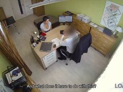 Loan4k. agent cant fight back in front of beautiful young figure of client