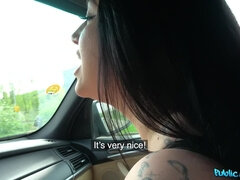 Amatør, Pik sutte, Udendørs, Pov, Offentlig, Bryster