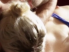 Αμερικάνος, Όμορφη, Ξανθιά, Χύσιμο, Μαλλιαρός, Πίρσινγκ, Βυζιά