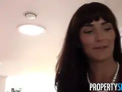 Propertysex hot long-legged brunette real estate agent nails potential homebuyer