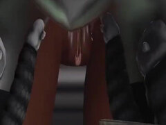 Sex on the exoplanet! Sci-fi android fucks hard a hot black girl in the base camp