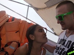 Boat sex, sexy girl, sea