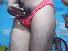 18, Amatör, Män i kvinnokläder, Hårig, Underkläder, Solo, Tonåring