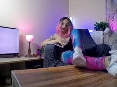 Femdom, colored hair, mature