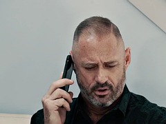 In den arsch, Grosser schwanz, Blasen, Paar, Schwul, Muskel