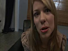 Slim Blonde Nicole Ray with Small Tits Craves Kris Slaters Big Cock POV
