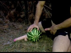 Amateur, Verga grande, Consolador, Comida, Gay, Al aire libre, Solo, Juguetes