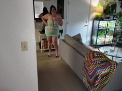 Curvy Big Tit BBW MILF Catwalk and Strip