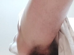 Sniff Hairy Pussy on Your Face! Naked Morning Stretching.