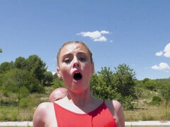 ブロンド, フェラチオ, ハードコア, アウトドア, スパンキング