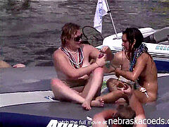 Enthousiasteling, Universiteit, Eerste keer, Flashing, Vriendin, Kut duiken, Tiener