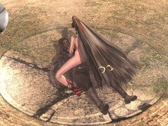 Bayonetta stripped down gameplay featuring some serious man meat action