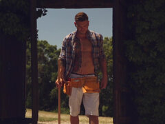 Slutty redhead Bianca Resa has an affair with her gardner