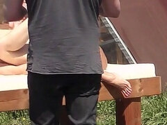 Bts, Two Hot Girls Fucked Hard in the Ass in Naturist Camping.