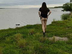 Amateur, Cul, De plein air, Chatte, Solo