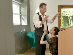 George Uhl and Alisa Horakova are fucking on the floor