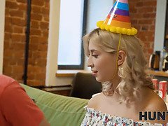 Blond, Zichtbare schaamlippen, Hardcore, Hd, Geld, Feest, Verassing, Tiener