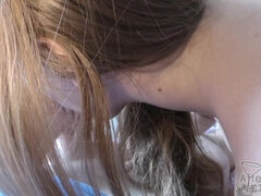 Gorgeous 19yo Amanda Virgin Giving Her First in Life BJ