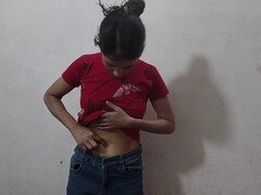 18, 아줌마, 양성적인, 인도인, 조그마한, 보지, 스타킹