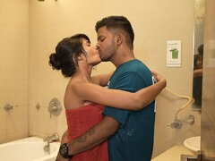 The Boy Caught the Girl in the Bathroom and Fucked Her