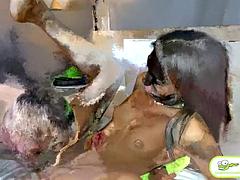 Bianca Bangs Desire, Two Older Men, And A Messy Gangbang!