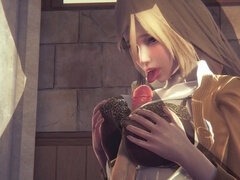 Historia Reiss craves a colossal manhood [ATTACK ON TITAN] (3D porn 60 FPS)