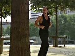 Danielle-la, threesome dp with the parisian joggers