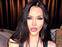 Asiatisk, Vacker, Stor kuk, Shemale, Solo, Webb kamera