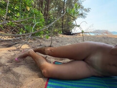 Strand, Pijpbeurt, Stel, Fetisj, Flashing, Voetbeurt, Openbaar, Mager