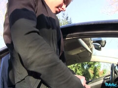 Amatööri, Suihinotto, Auto, Ulkona, Näkökulma pov, Julkinen, Pillu