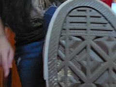 Leie, Braunhaarige, Europäisch, Fußfetisch, Büro, Solo