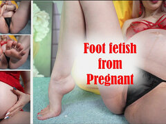 Leie, Blondine, Fetisch, Fußfetisch, Lingerie, Schwanger, Solo